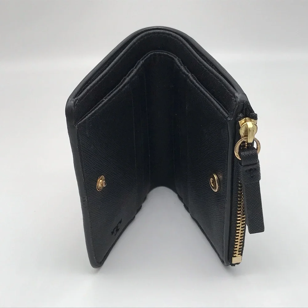 EUC TORY BURCH ROBINSON BLACK WALLET - Picture 13 of 16